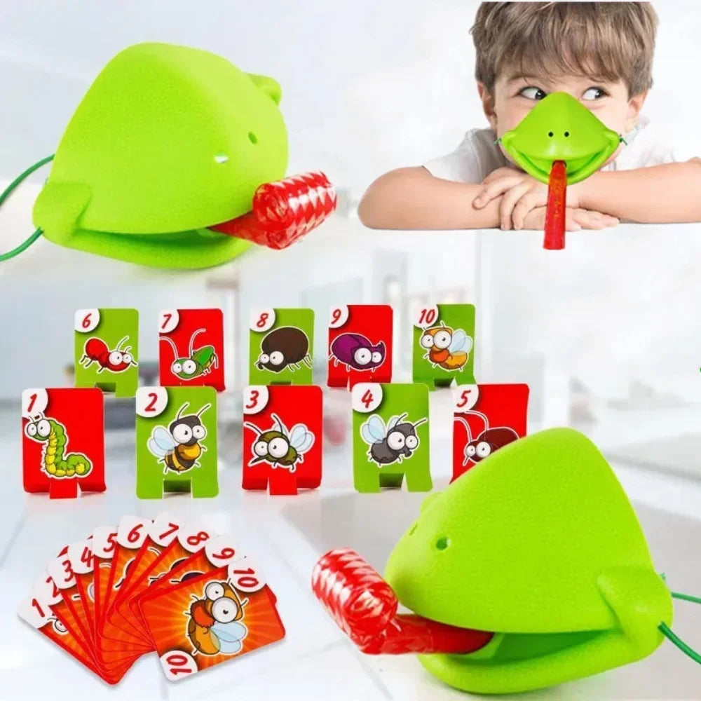 Funny Lizards Mask Toy Frog Tongue-Sticking TikTok Same Two-player