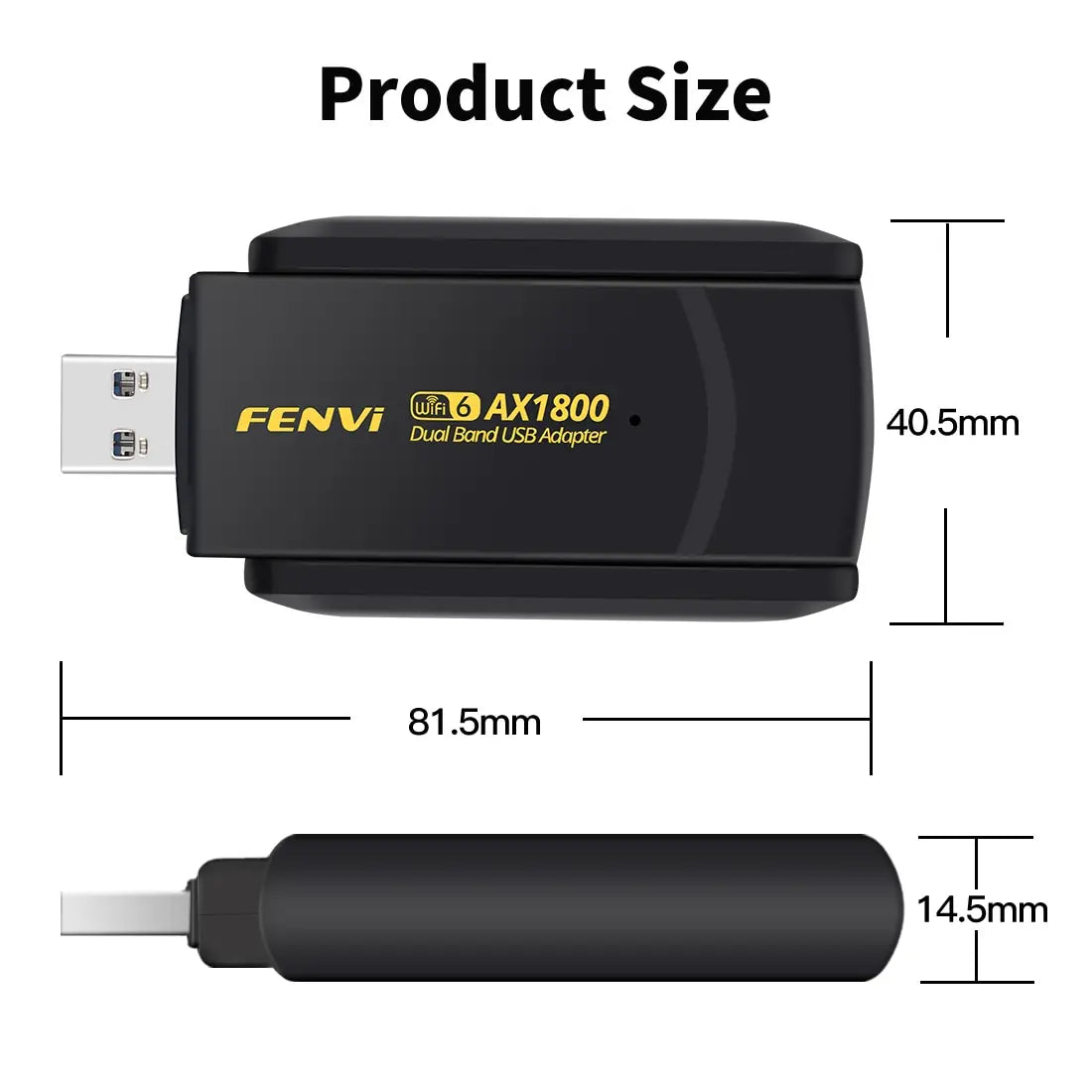 FENVI 1800Mbps WiFi 6 USB Adapter Dual Band 2.4G/5Ghz Wireless WiFi
