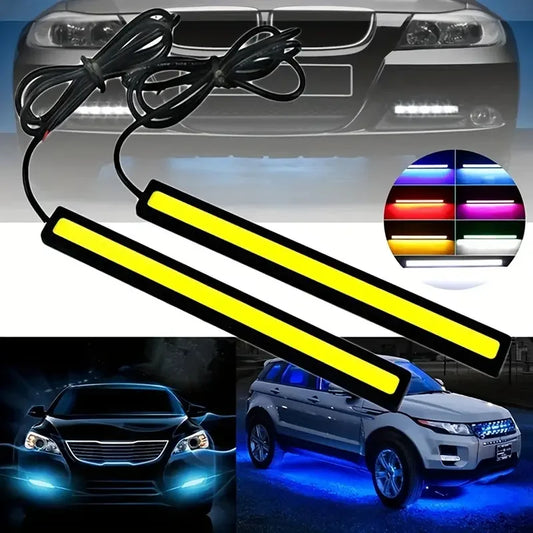 2 PCS Super Bright 17CM LED COB Fog Bulb Car DRL LED Strip Daytime