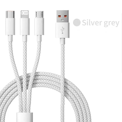 6A 3 In 1 USB Type C Cable 66W Super Fast Charging Cables for Huawei