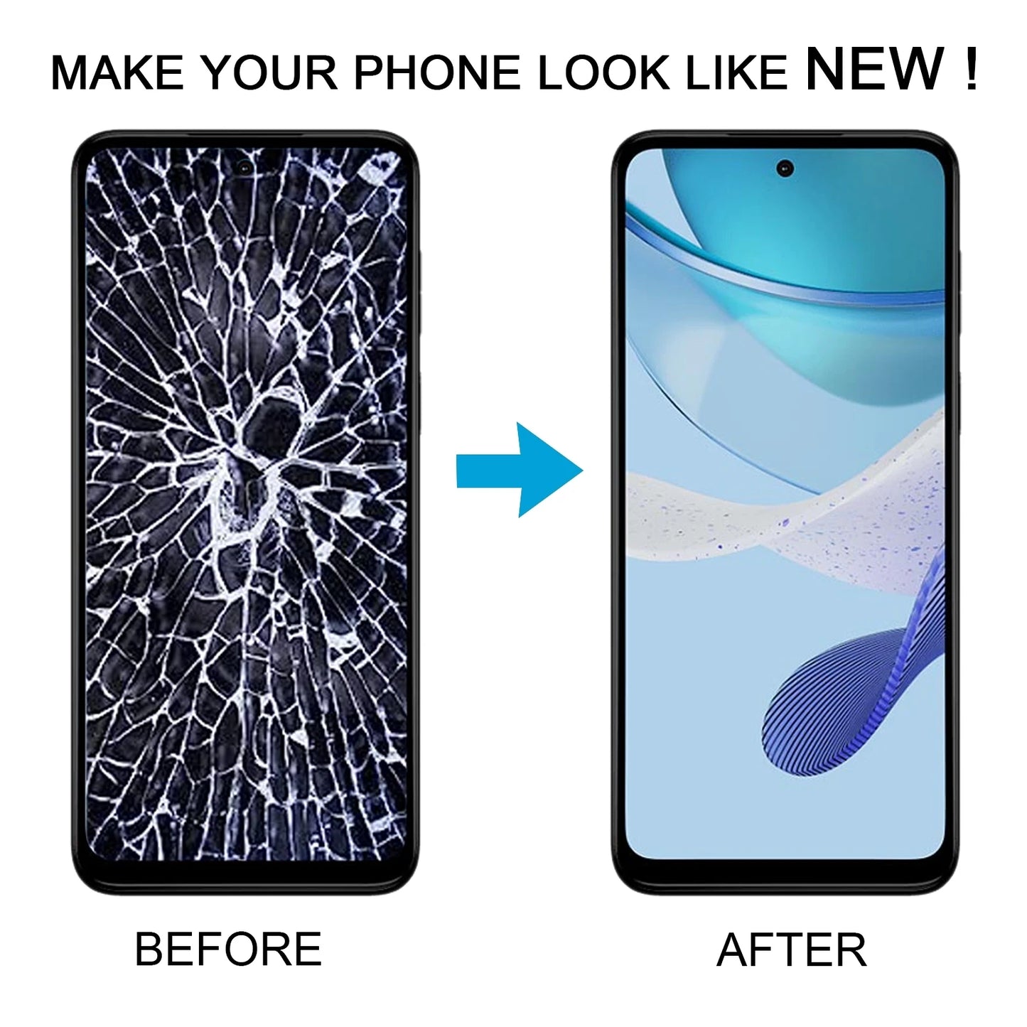 LCD Screen for Motorola Moto G53 Digitizer Full Assembly with Frame