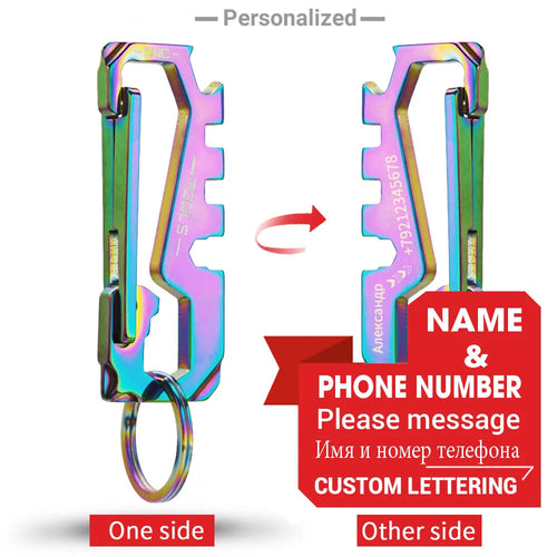 Stainless Steel Keychains Personalized Custom Lettering Keyrings