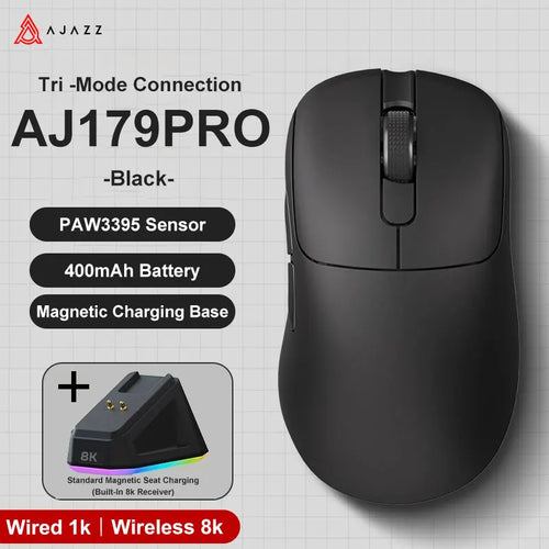 AJAZZ AJ179 PRO PAW3395 Lightweight Wired Wireless Mouse with Magnetic