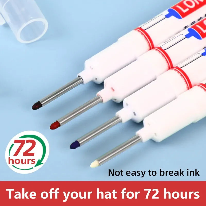 4Pcs/Set 20mm Deep Hole Long Nib Head Markers For Metal Perforating