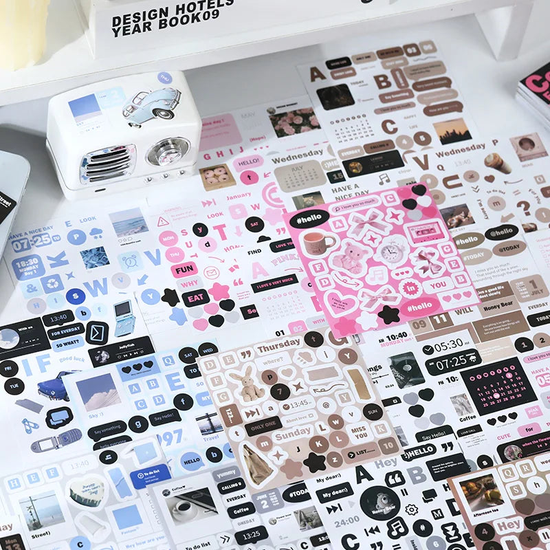 20 pcs INS Aesthetic Landscape Sticker Book DIY Journal Decoration Art