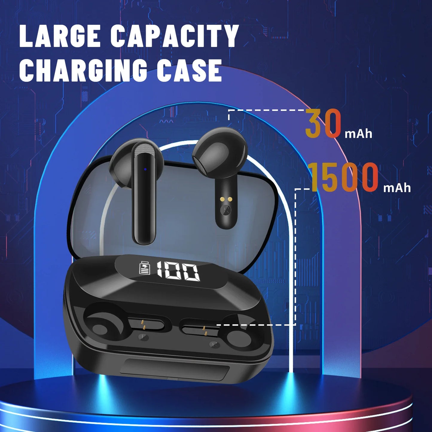 Wireless Translation Headset Real-time Display Portable For Travel