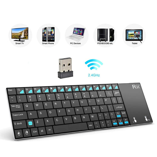 Russian Spanish English French Keyboard Wireless Rii K12+/i12+ Mini