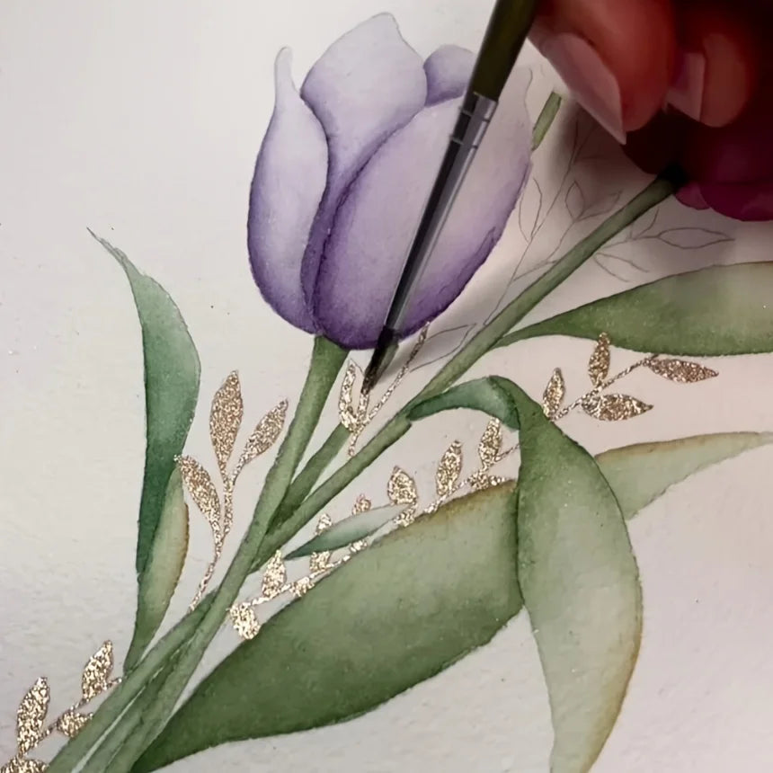 20 Colors Metal Watercolor Painting Set, Portable Box With Shiny