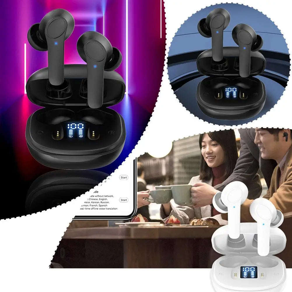 Wireless Translation Headset Real-time Display Portable For Travel
