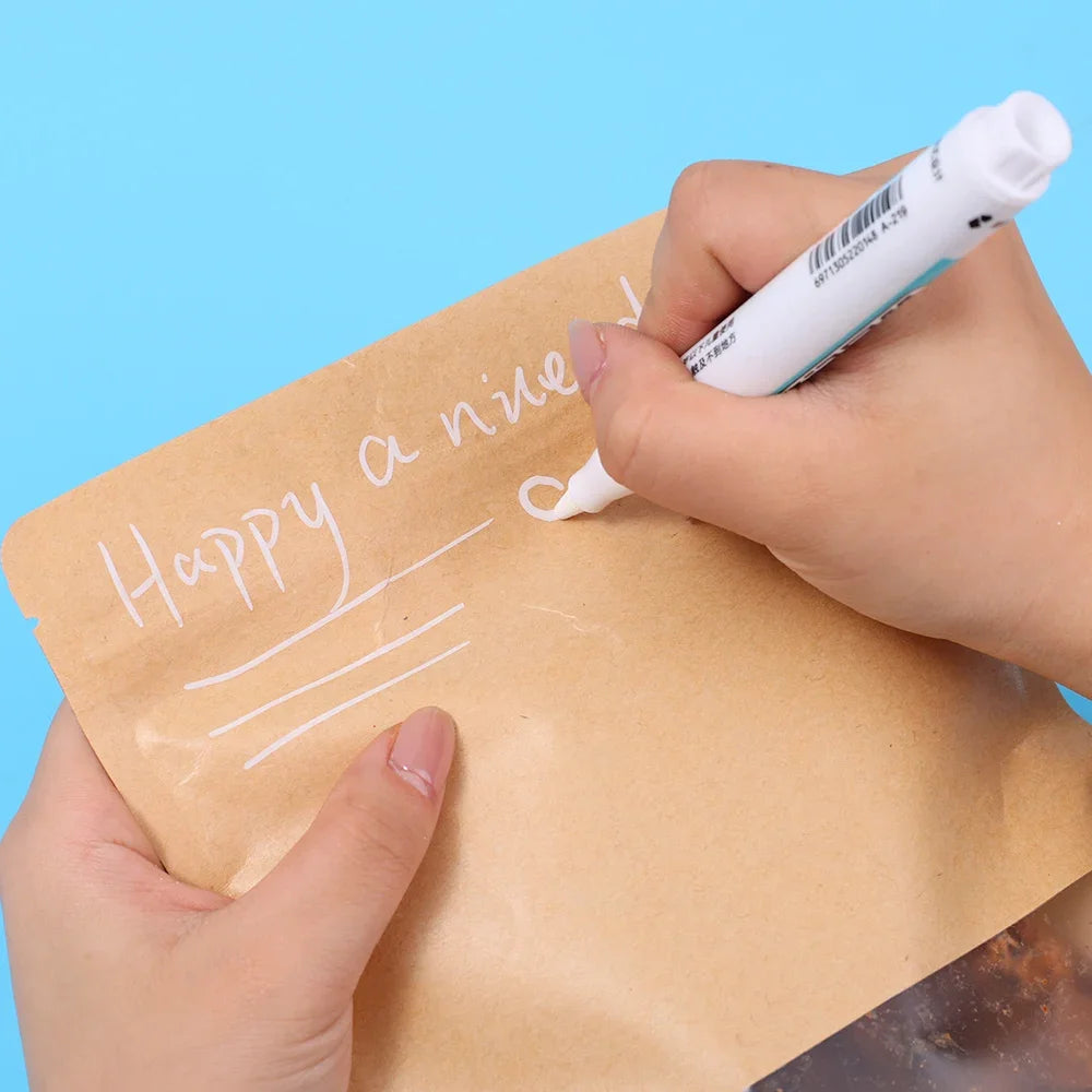 5/1Pcs Oily White Marker Pen Graffiti Pens Waterproof Permanent Gel