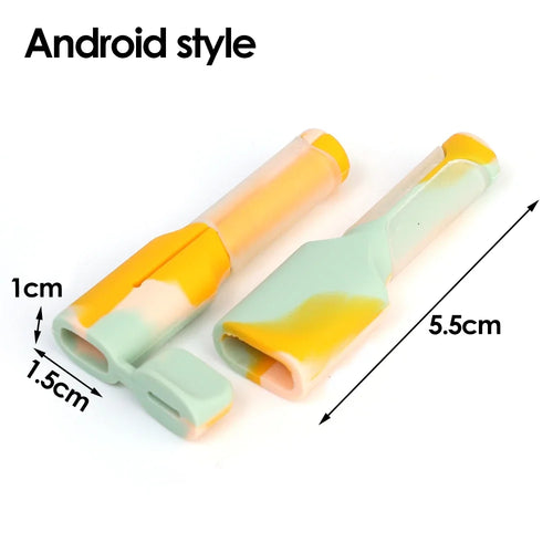 Soft Silicone Cable Winder Protectors for Dual USB C Android Charging