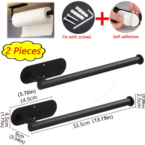 1/2PCS Kitchen Paper Towel Holder Toilet Paper Holder Adhesive Tissue