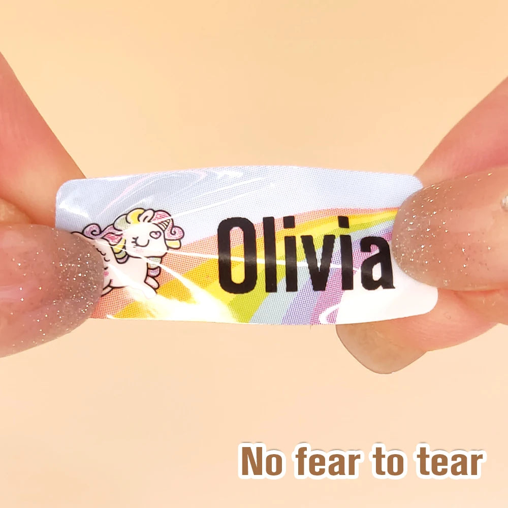 Waterproof Tag Self-adhesive Baby Name Sticker Custom Personalized