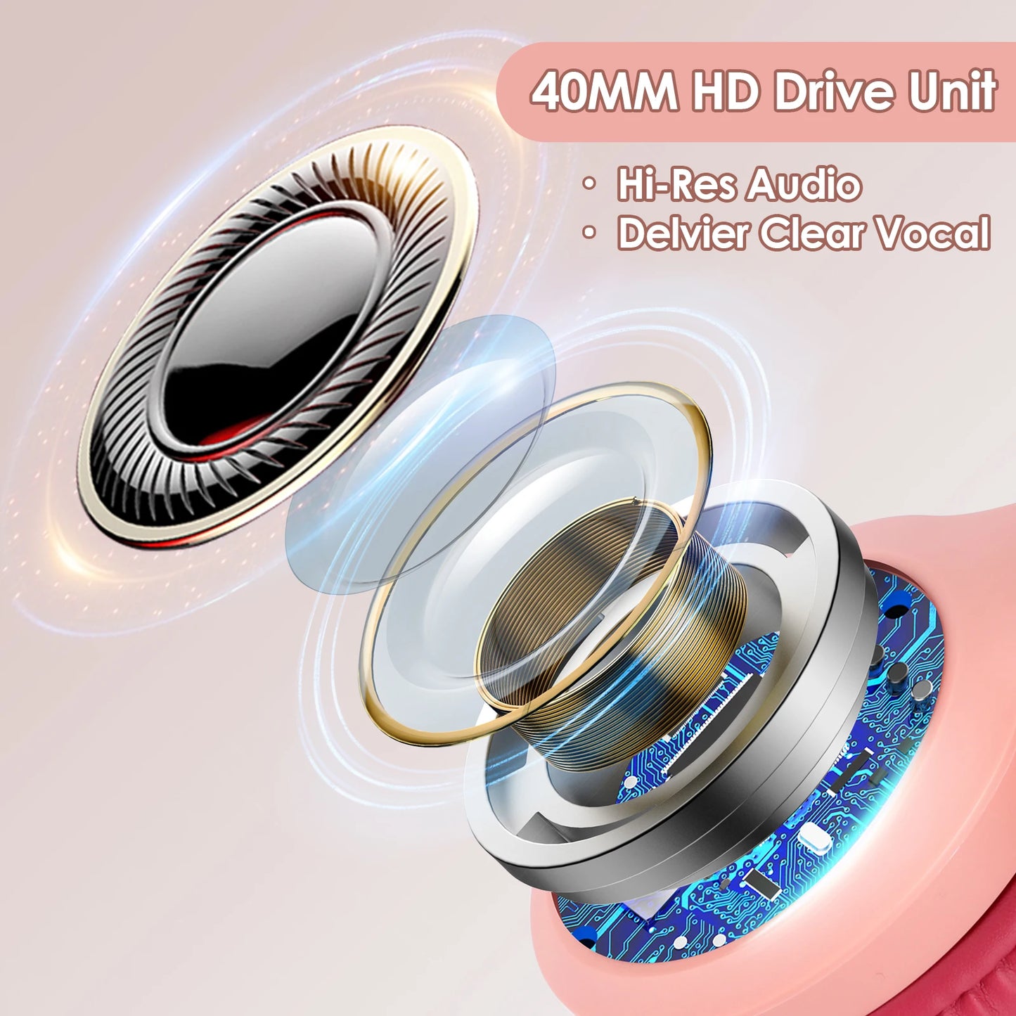 Siindoo Wireless Bluetooth Headphones 3 Colors Foldable Stereo