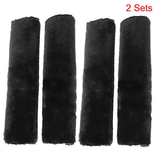 2Pcs Soft Plush Car Seat Belt Cover Shoulder Pad Winter Comfortable
