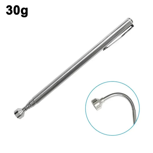 Portable Rotatable Magnetic Pickup Tool, Silver Magnet Suction Rod