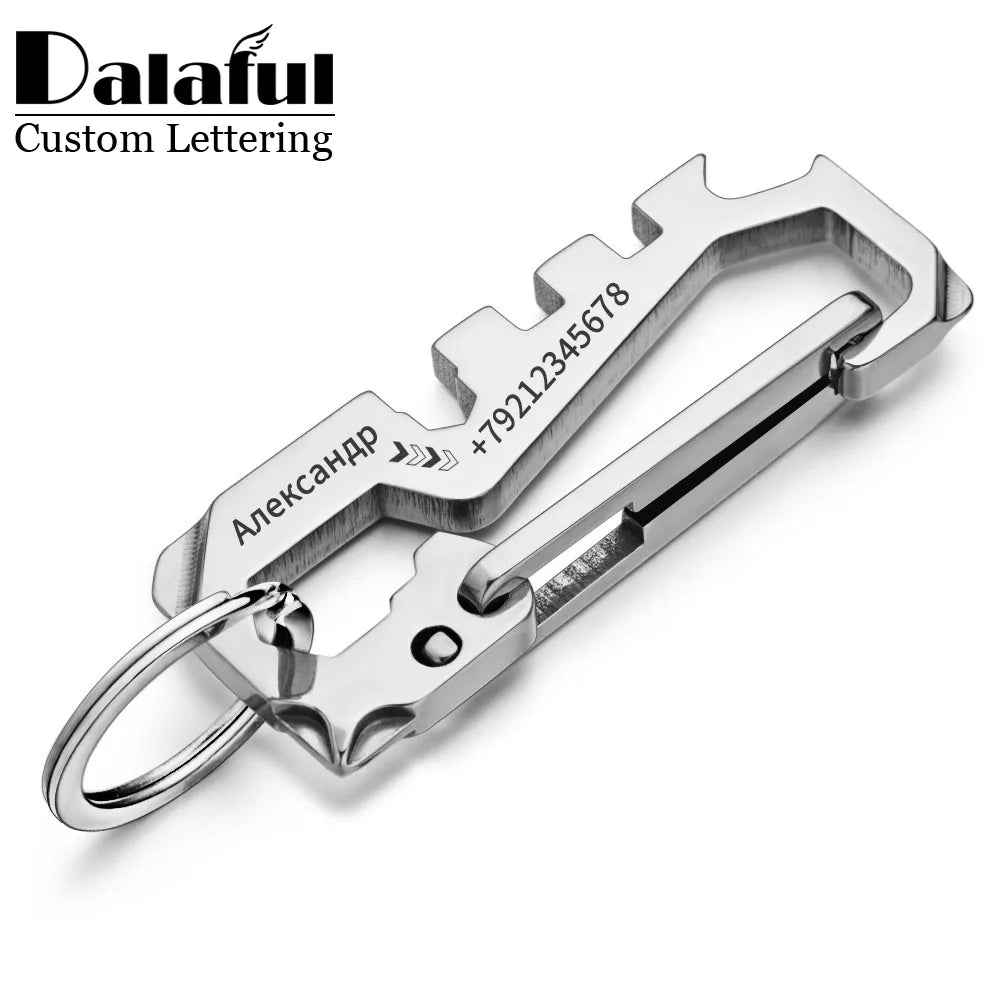 Stainless Steel Keychains Personalized Custom Lettering Keyrings