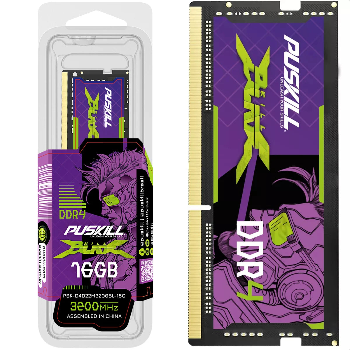 PUSKILL Memoria Ram Notebook DDR4 DDR3L 16GB 8GB 4GB 32GB 3200 2666