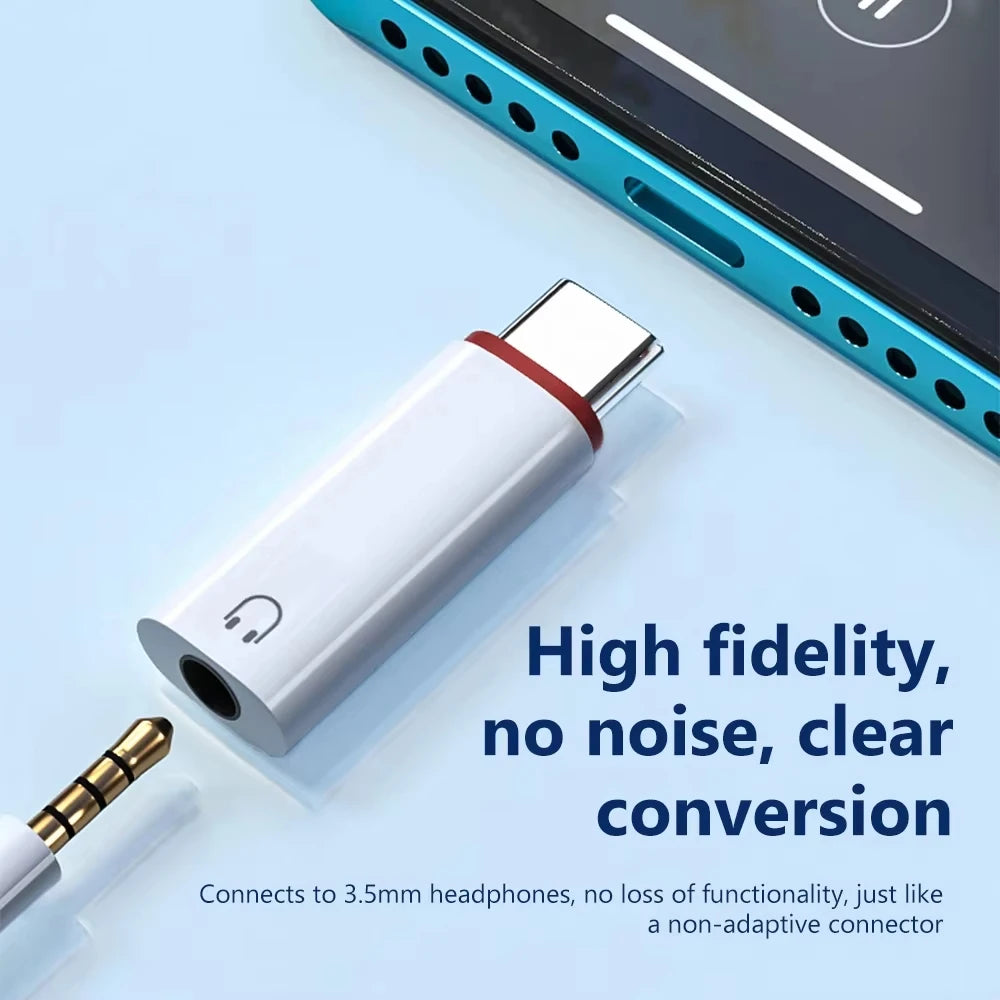 NNBILI USB C To 3.5mm Earphone Adapter 3.5 Jack USB C Audio Converter