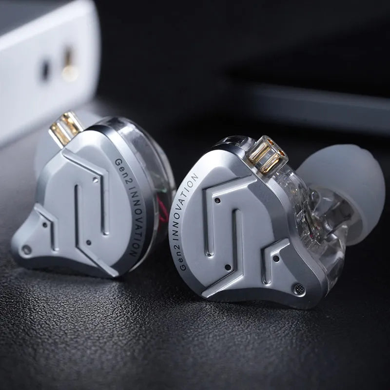 KZ ZSN Pro 2 Hybrid Drive 1BA+1DD In Ear Metal Earphones HIFI Bass