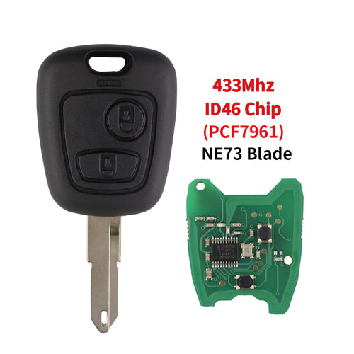 ID46 Chip Remote Car Key For Citroen C1 C2 C3 C4 Saxo Xsara Picasso