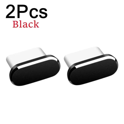 2Pcs 16PM Metal Dust Plug For iPhone 16 15 Pro Max Plus USB Type C