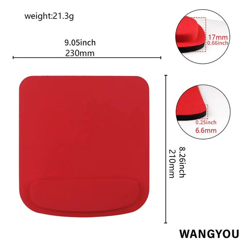 EVA Foam Wrist Mouse Pad Simple Solid Color Comfortable Thick Sponge