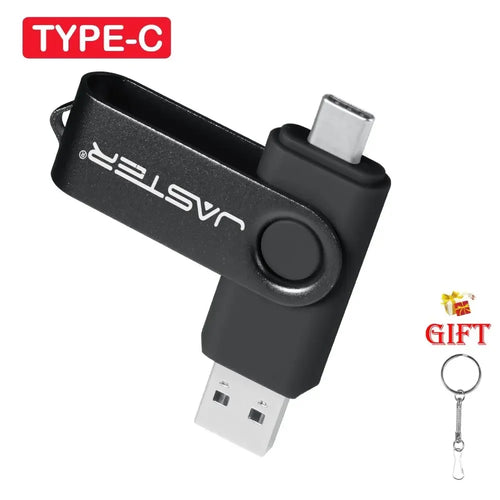 Free Custom Name OTG 2-in-1 USB Micro Type-c Flash Drive 4GB 8GB 16GB