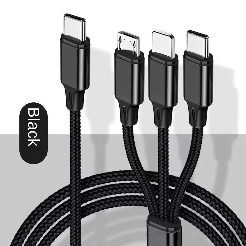 Type-c Three-in-one Charging Line PD One-minute Three-vehicle Fast