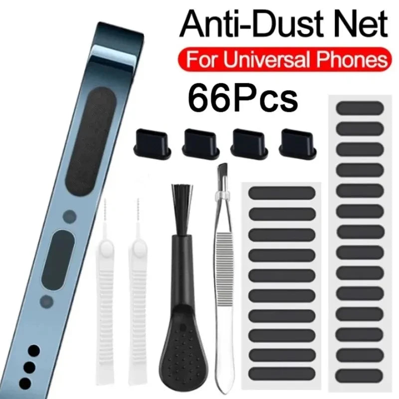 66PCS Mobile Phone Speaker Charging Port Cleaning Set Dust Plug for