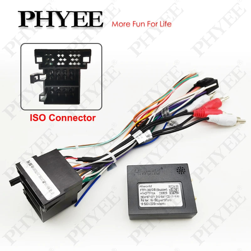 CAN Bus Decoder Wiring Harness 16 Pin Plug to ISO Connector Car