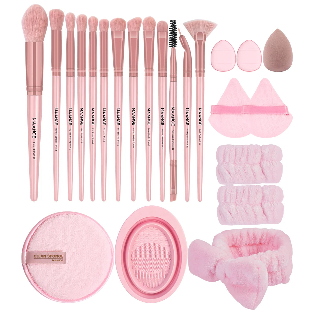 MAANGE 23pcs/Set Makeup Tool 13pcs Pro Makeup Brushes 5pcs Mixed