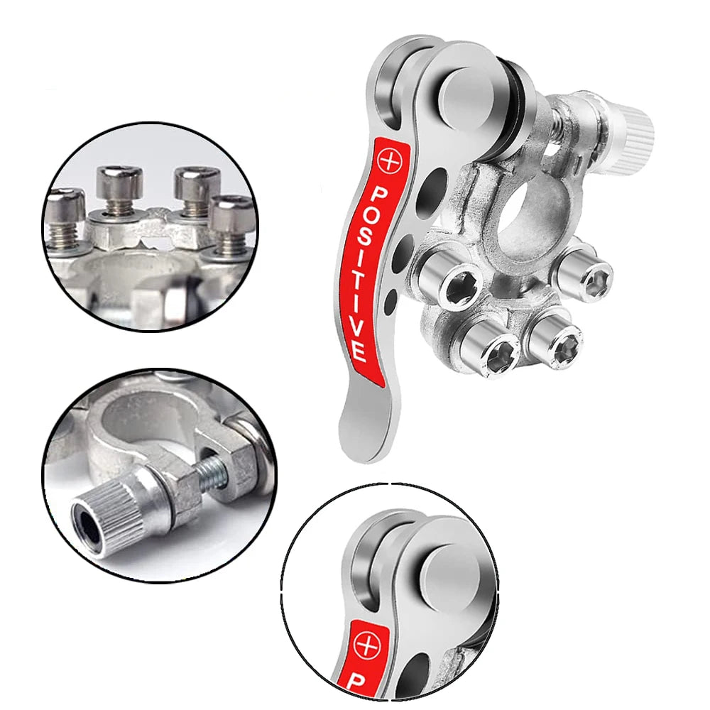 2Pcs Battery Terminal Connectors Positive Negative Car Battery