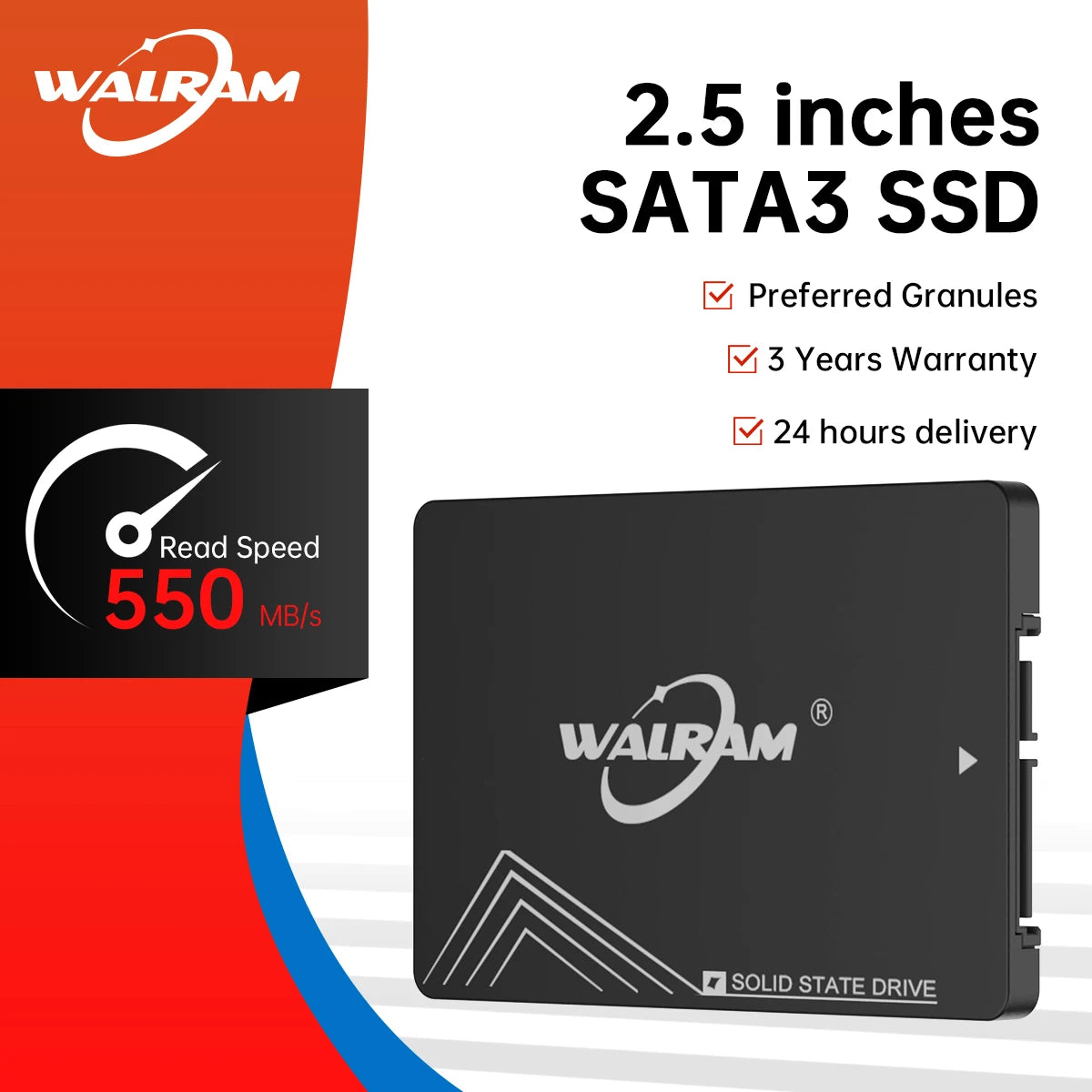 WALRAM 2.5 SATA3 SSD 1TB 120gb 240gb 480gb 128GB 256G 512gb HDD