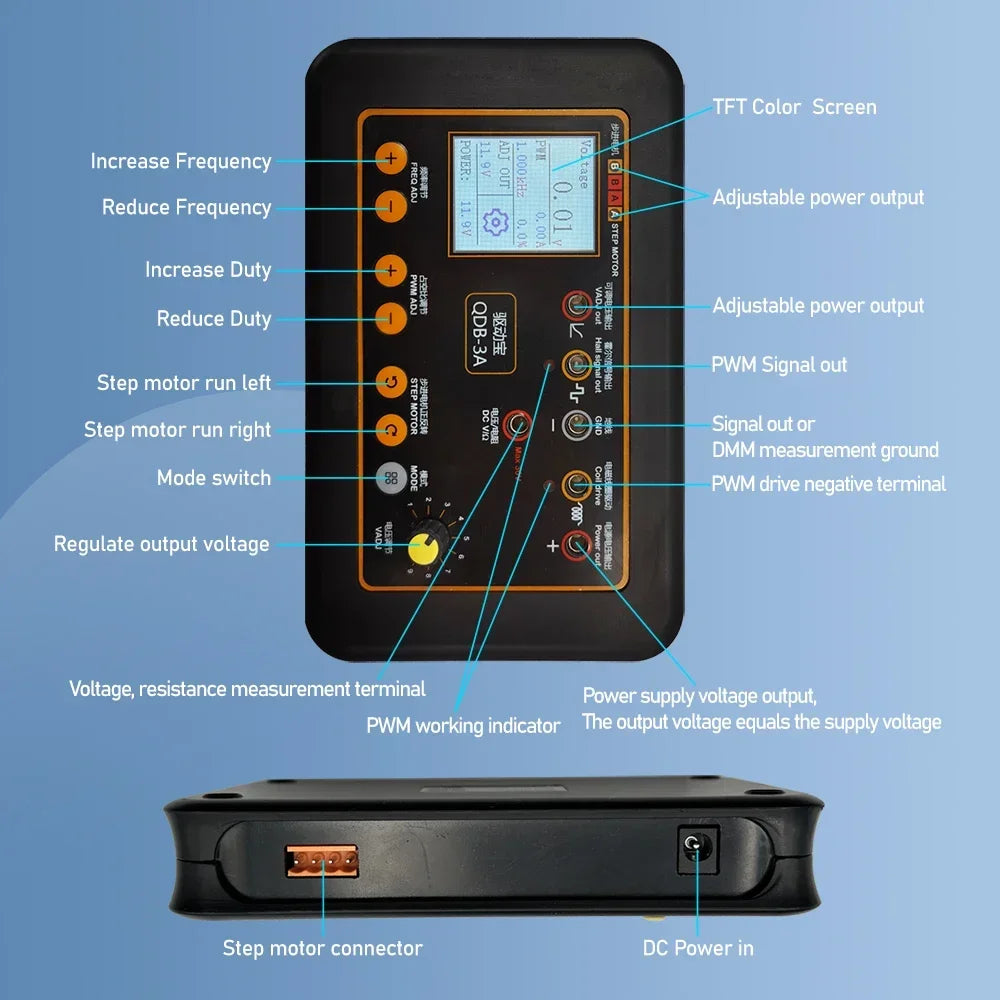 PWM Signal Drive Automobile Ignition Coil Tester Solenoid Valve CR
