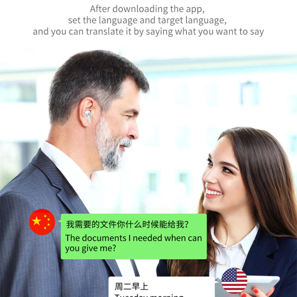 Real-time New Voice Translation Earbuds 80 Languages Translation