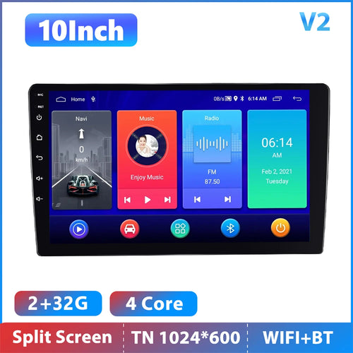 Podofo 2din Android GPS Car Stereo Carplay Radio Bluetooth FM Car MP5