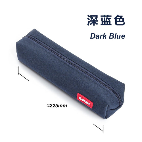 SeamiArt 1pc Small Solid Color Simple Zipper Kawai Pencil Case Mini