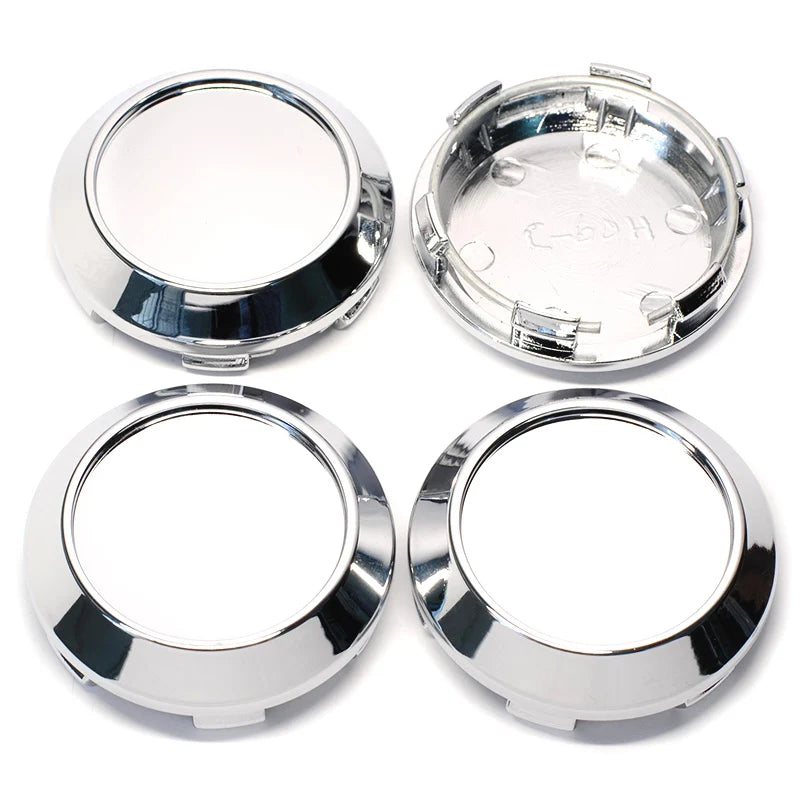 4Pcs/lot 60mm ABS Chrome Auto Car Wheel Center Hub Caps Cover Hubcaps