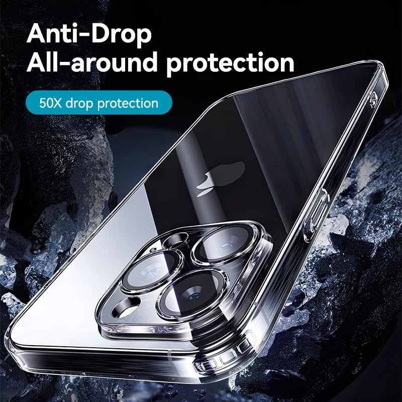 Joyroom Case For iPhone 16 15 14 13 Pro Max Anti-drop Transparent
