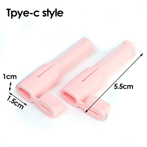 Soft Silicone Cable Winder Protectors for Dual USB C Android Charging