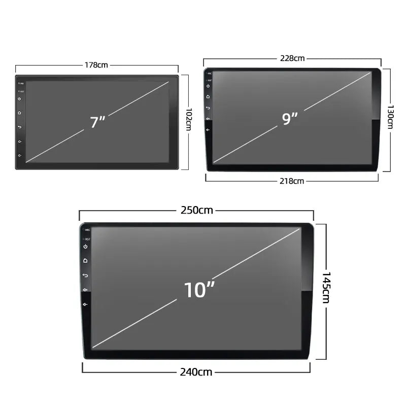 2Din Android 7"/9"/10" QLED IPS Car Radio Autoradio 2 Din Universal