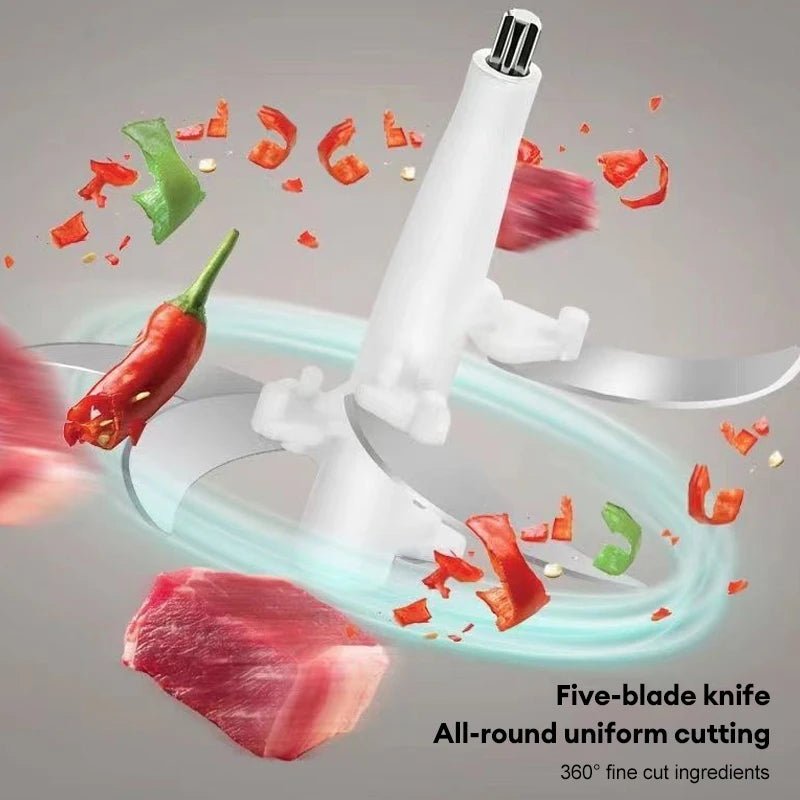 Electric Meat Mincer Grinder Stainless Steel Chopper 5L Food Processor