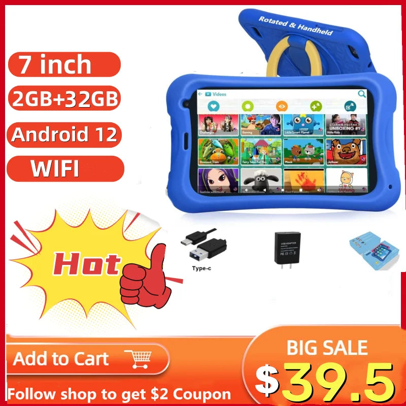 7 INCH 2GB RAM 32GB ROM NK7 Android 12 Tablet PC  Quad-Core A133 Quad