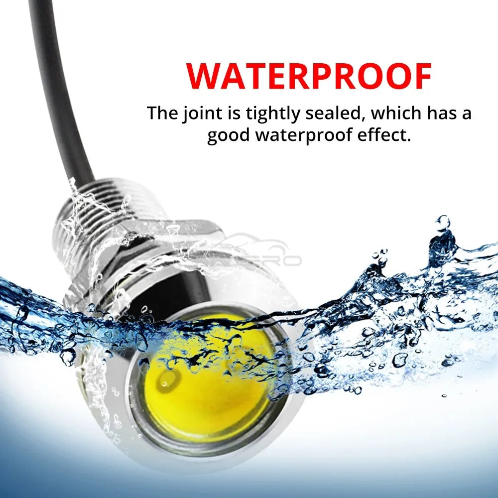 2Pc 18MM Auto Car Eagle Eye DRL Led Daytime Running Day Light Fog Lamp