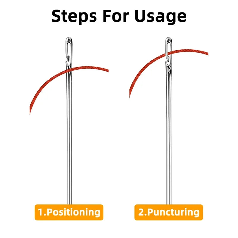 12pcs Blind Needle Elderly Needle-side Hole Hand Household Stainless