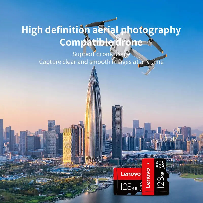 Lenovo Select Micro SD-Memory-Card, 256GB MicroSDXC 130MB/s Full HD &