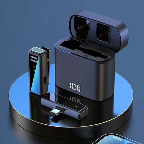 LEETA Wireless Lavalier Microphone Mini Portable Noise Reduction Audio