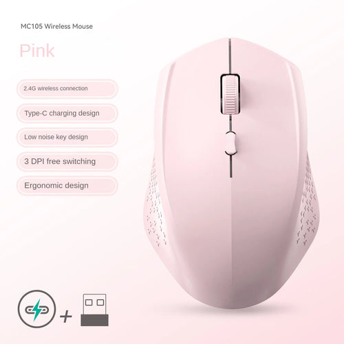 Rechargeable Bluetooth-compatible Wireless Mouse 2.4G Optical Mice