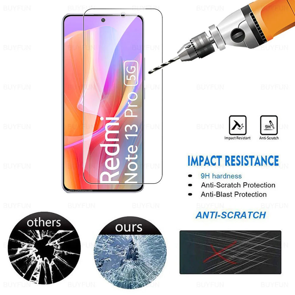 Redmy Note 13 Pro Global Case 6in1 HD Tempered Glass Screen Protector